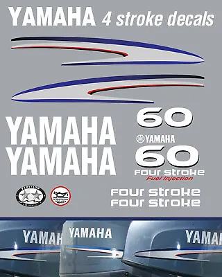 YAMAHA 60hp  4 Stroke Fuel Injected Outboard Decals • $86.90