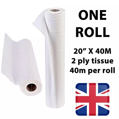 X1 Couch Rolls 20  Inch X 40m GP Salon Beauty Massage Clinic Roll Hygiene Bed • £6.99