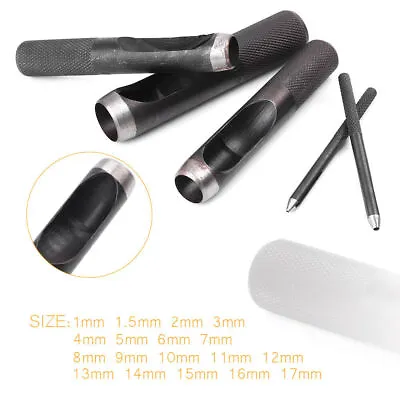 1-18mm Hollow Hole Steel Round Punch Cutter Tool Leather Belt Watch Band Gasket • $10.12