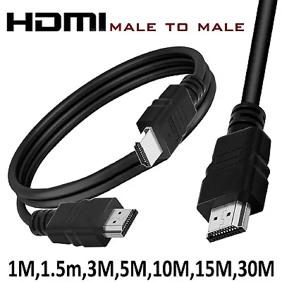 HDMI Cable Lead Cord 1m 3m 5m 10m 15m 20m 30m For ULTRA HD UHD 4K TV Monitor • $8.99