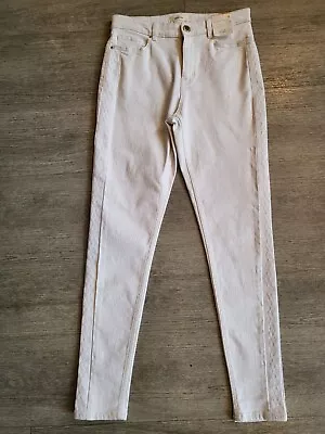 M&s Per Una Soft White Stretchy Skinny Jeans Size 10 Bnwt Rrp £39.50 • £3.99