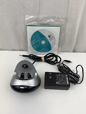 Logitech C-BF16-MSE Cordless Mouse Receiver Charger & AC Adapter W/ CD NO MOUSE • $10.99