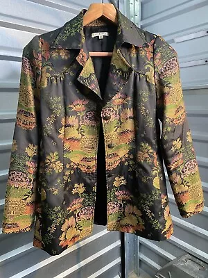 Cabi Floral Coat Jacket Size M Jacobean Brocade Tapestry Jacquard Embroidered • $23