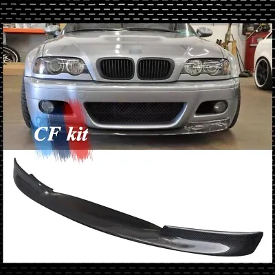 For Bmw E46 M3 2001-2006 Csl Style Carbon Fibre Front Bumper Lip Splitter • $330