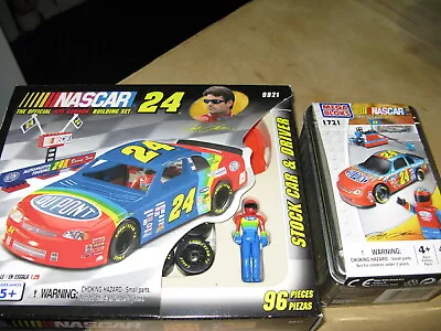 NASCAR Jeff Gordon #24 Mega Bloks Building Set 9921 & 1721 Sealed NEW In BOX • $30