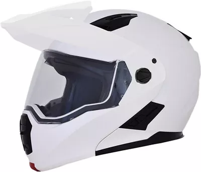 AFX FX-111DS Modular Helmet Dual Sport Adventure White DOT SNELL Large • $149.95