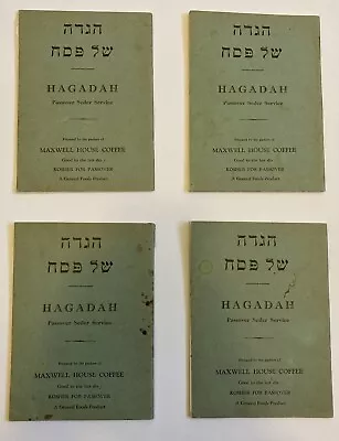 Lot  Of 4 - 1933 Maxwell House Passover Hagadahs Haggadah Seder • $36