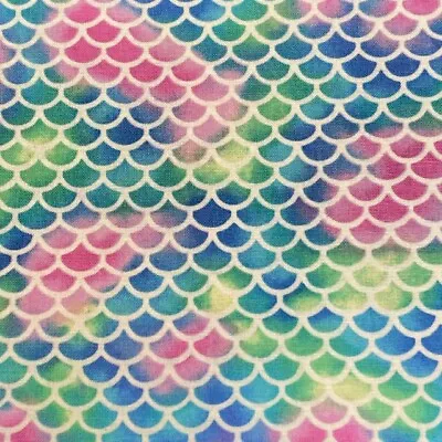 Timeless Treasures Mermaid Scales 100% Cotton By The Half Metre • £8