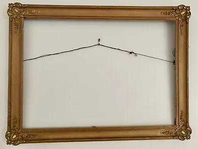 Large Vintage Gold Wood Gesso Picture Frame • $59.99