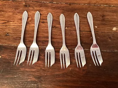 Vintage Rogers Rex Silver Plate Cake Forks X6 • $14.95