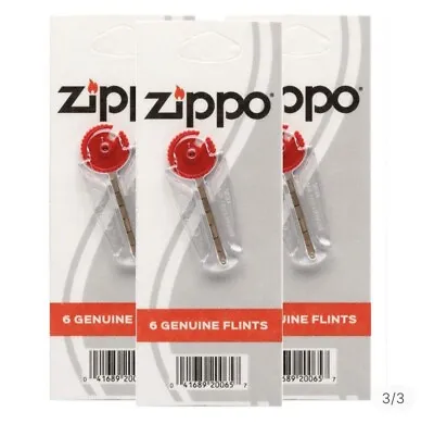 New Zippo Lighter Flint Replacement Pack Of 3 Total 18 X Flints Genuine • $11.95