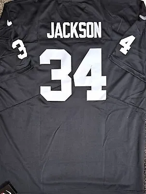 Nike Bo Jackson LA Raiders Black & Silver NFL Jersey Size XL New With Tags  • $99.99