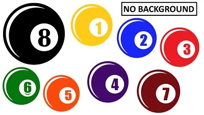 BILLIARDS BALLS Decal Stickers For Car Window Laptop Tablets • $2.29