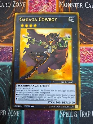 Yu-Gi-Oh! TCG Gagaga Cowboy PGL3-EN067 Gold Rare 1st Edition Near Mint B2/ • $6