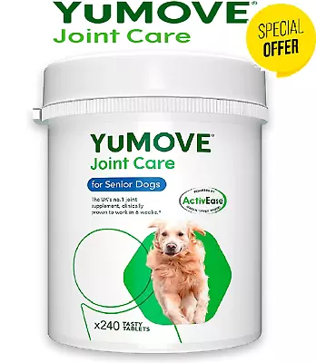 Lintbells YuMOVE Senior Dog Joint Supplement For Stiff Older Dogs 240 Tablets UK • £42.99