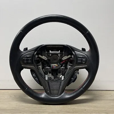 11-15 Honda CR-Z Black With Red Stitch Steering Wheel ZF1 Crz Rare S+ Button OEM • $199.99