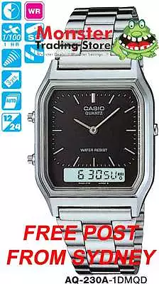 Casio Watch Vintage Retro Aq230 Aq-230 Aq-230a-1dm Aq230a 12 Month Wrnty • $84