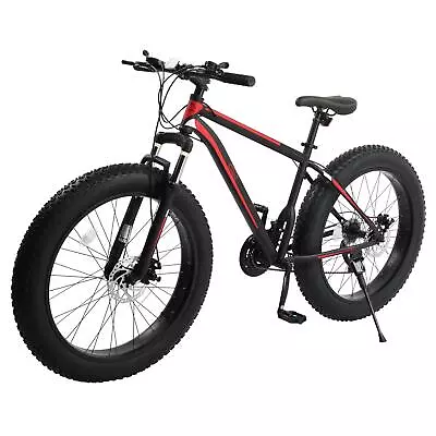 Mens Fat Tire Mountain Bike High Carbon Steel Frame 21-Speed 26'' Wheels • $279.90