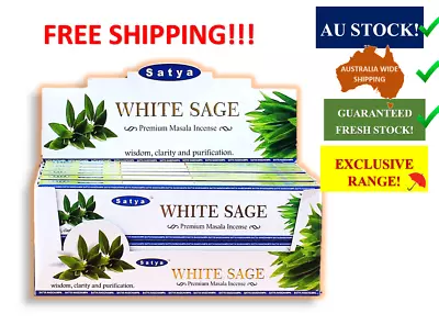 Satya Premium White Sage Incense Sticks 15g [12 Pack]  • $31.95