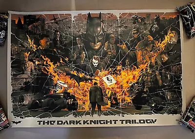 The Dark Knight Batman Purging Fire Variant Print Poster By Gabz X/150 Nt Mondo • $249