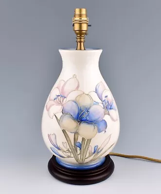 Rare Moorcroft Pottery Fresia Pattern Salt-Glaze Table Lamp 1930's • $497.81