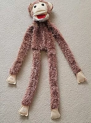 Vintage Large 38” Hugging Monkey Hand Puppet Brown Lanky Body Wrap 21  Long Arms • $22.95