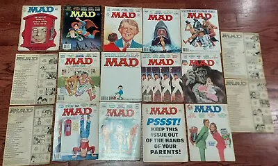  Vintage Mad Magazine Lot Of 17 Silver Age 1970s Jaws Star Wars Superman  • $64.97