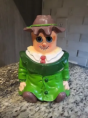 Vintage Halloween  Scarecrow Cookie Jar Royal Sealy-Japan Nice Shape For Age! • $24.99