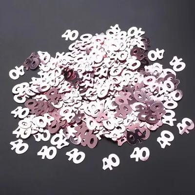 £2.49 • Buy ROSE GOLD Number Confetti 40th Birthday Party Table Girls Age Sprinkles LGT