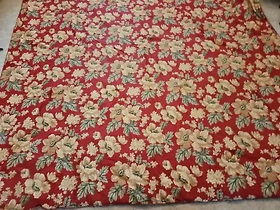 CHAPS Ralph Lauren Home Red Floral Comforter Queen 90 X 94”  Reversible  • $127.46