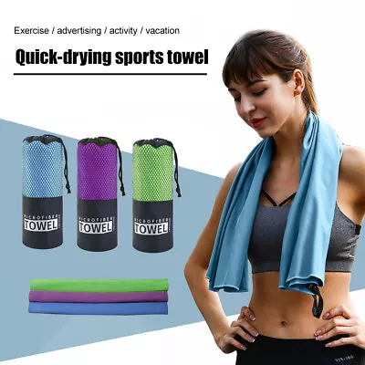 Microfiber Towel Quick Dry For Sports Beach Swim Travel Yoga Gym Super Absorbent • $7.59