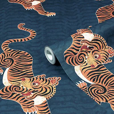 £1 • Buy Furn Tibetan Tiger Wallpaper