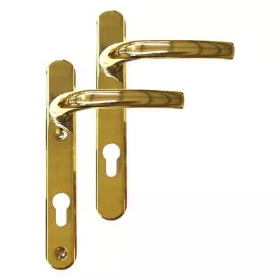 L25267 - Greenteq Alpha 92 Lever/Lever UPVC Furniture - 220mm Backplate - Gold • £54.58