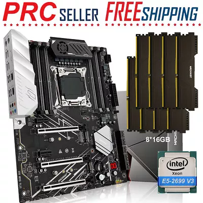 X99 Motherboard LGA 2011-v3 + Xeon E5 2699 V3 128GB DDR4 2133MHz RAM Combo Kit • $459.95