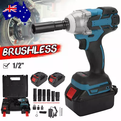 18V Cordless Impact Wrench 1/2  Drive Rattle Gun Tool Battery Charger Socket Set • $56.59