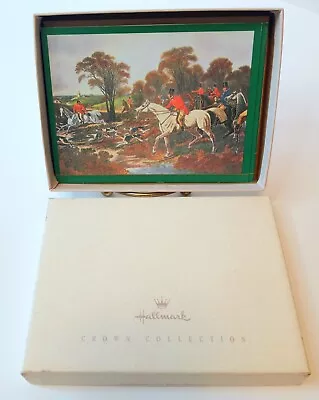 Vintage 1991 Hallmark English Fox Hunt Blank Notecards Set Of 5 W/ Envelopes • $8