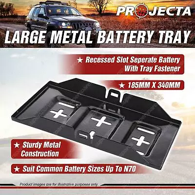 Projecta Universal Large Metal Battery Tray Dual Kit Suite N70 185x340mm • $34.73