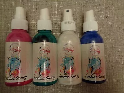 Fabric Paint Fashion Spray Imagination Crafts Textile White Blue Green Pink • £18.99