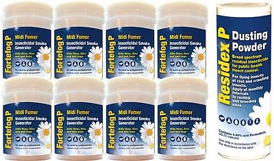 Fortefog Moth Treatment Killer Insect Smoke Fogger Midi Fumer 11g 8 Pack • £46.95