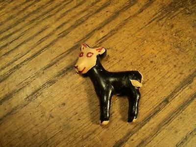 Vintage Handmade Ceramic Cow Pin - 1-3/4  Tall • $9.99