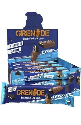 Oreo Grenade High Protein Low Sugar Bar Low Calories Best In Fitness  12 X 60 G • £29