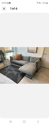 £340 • Buy MADE.com Right Hand Facing Chaise End Corner Sofa Venetian Grey