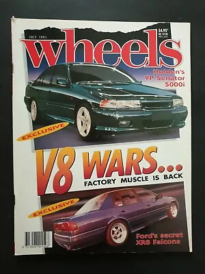 WHEELS - Vintage Australian Motoring Monthly Magazine July 1991 HOLDEN FORD • $6.79