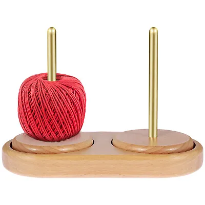Wool Revolving Knitting Crochet Yarn Ball Holder Double  Beech Yarn Stand↣⊛ • £22.60