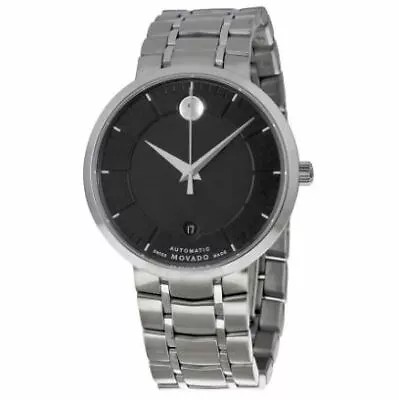 MOVADO 1881 Automatic Black Dial Stainless Steel Watch 0606914 • $1395