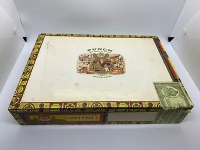 $8 • Buy Vintage Punch Cigar Box Manuel Lopez, Chateau L, Honduras English Market 