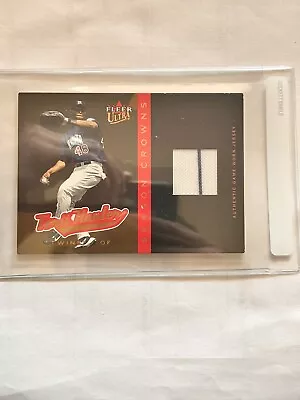 2005 Ultra Season Crowns Game Used Tori Hunter 107 Jersey Card MN Twins /399 • $0.99