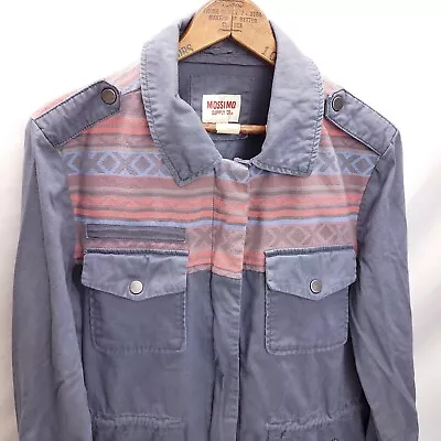 Mossimo Supply Co Aztec Southwestern Cargo Jacket Sz XL Button Cuff Full Zip • $18.98