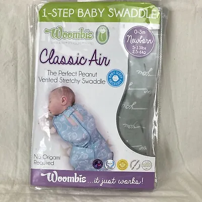 $20 • Buy Woombie Air Vented Swaddle Love You Print Gray Newborn 0-3 Months