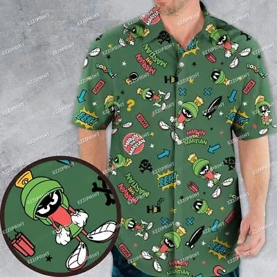 MARVIN THE MARTIAN LOONEY TUNES HAWAIIAN SHIRT S-5XL US Size Gift For Men • $17.99